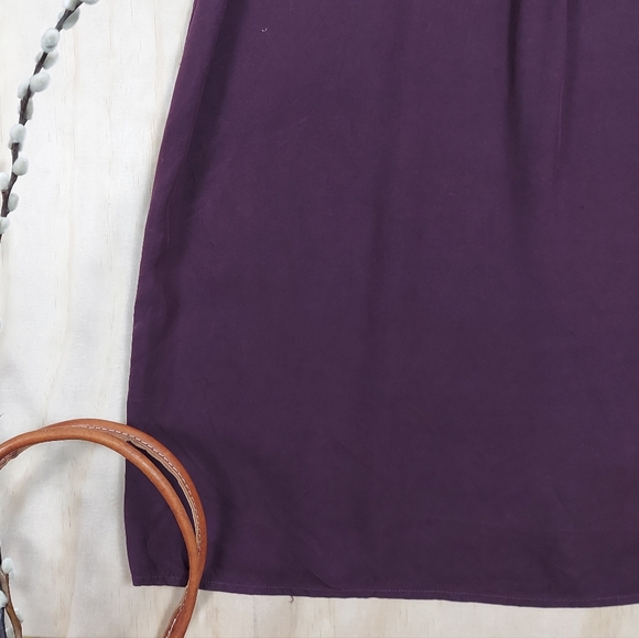 J. Jill Purple Button-Up Shirt Dress, Sz L - Picture 4 of 8